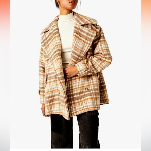 Free People Jackets & Blazers - Free People Highlands Wool‎ Shacket Peacoat Free People Size M